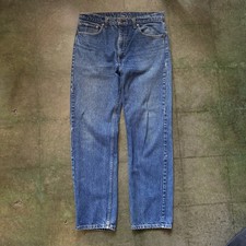 Vintage Levi Strauss Dark Wash Straight Leg Jeans Made In USA Mens 36x32