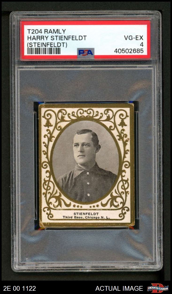 1909 T204 Ramly Harry Stienfeldt Cubs PSA 4 - VG/EX