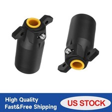 2pcs Round Rv Style Trailer Light Plug Connector Replacement End Blade Pin 7 Way