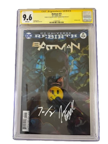9.6 CGC Batman 21 White Pages MINT Signed  Jason Fabok/Tom King Authenticated