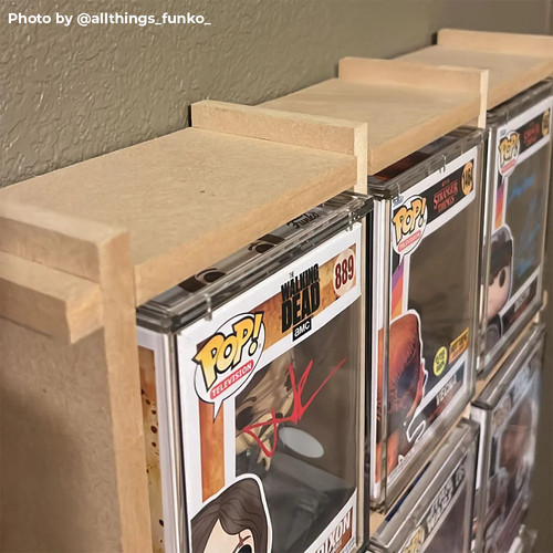 Kubbie Ultra MDF Wood 3x5 Display Case for Funko Pops, Stack & Mount Pop Shelf - Picture 8 of 8