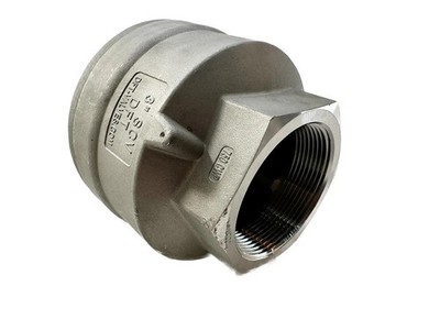 DFT 3'' NPT Thread 750-psi CWP Inline Spring Check Valve CF8M Stainless Steel