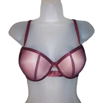 Youmita 36B Zinfandel Mesh Demi Push Up Bra NWT