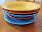 VINTAGE FIESTAWARE LOT OF 5 - 3 DEEP DISH SOUP PLATES, 1 SAUCER, 1 SMALL PLATE! — photo 1