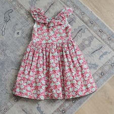 Bailey Boys Classics Girls Pink Floral Ruffle Dress Sz4