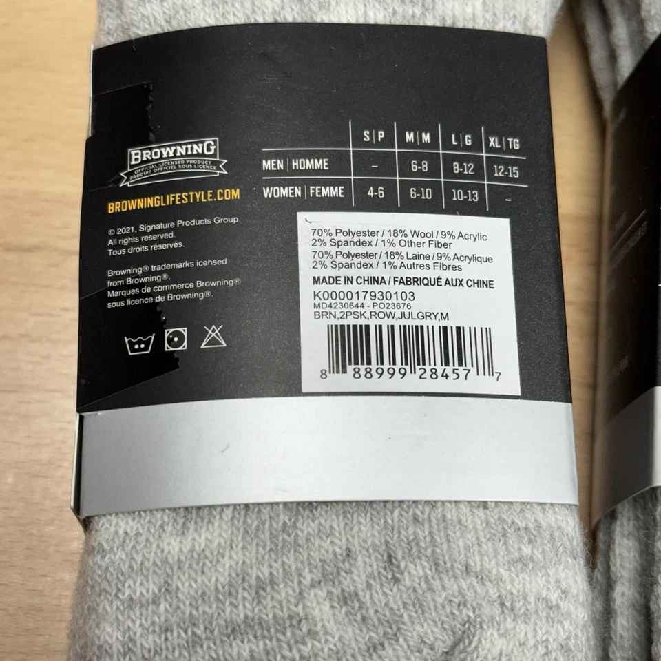 Calcetines de bota de lana de peso pesado Browning para mujer Rowan 4 pares M/6-10 gris caza Foto 4 de 4