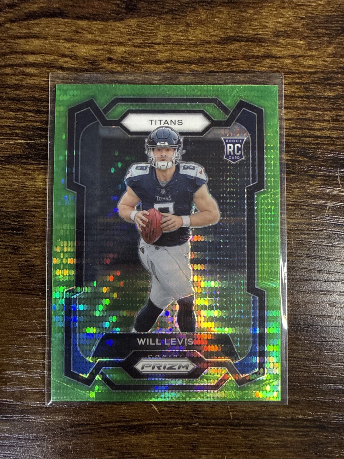 2023 Panini Prizm WILL LEVIS RC Neon Green Pulsar Prizm #397 Titans