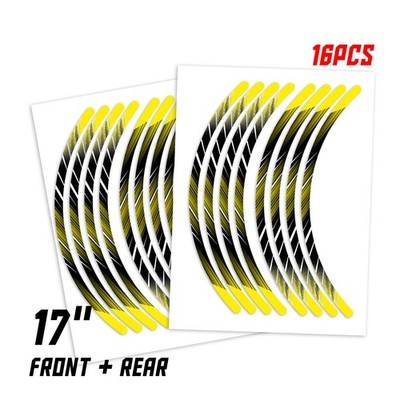 L02B For Yamaha YZF R125 08-21 Yellow Wheel Sticker Set 20 19 18 17 16 15 14 13