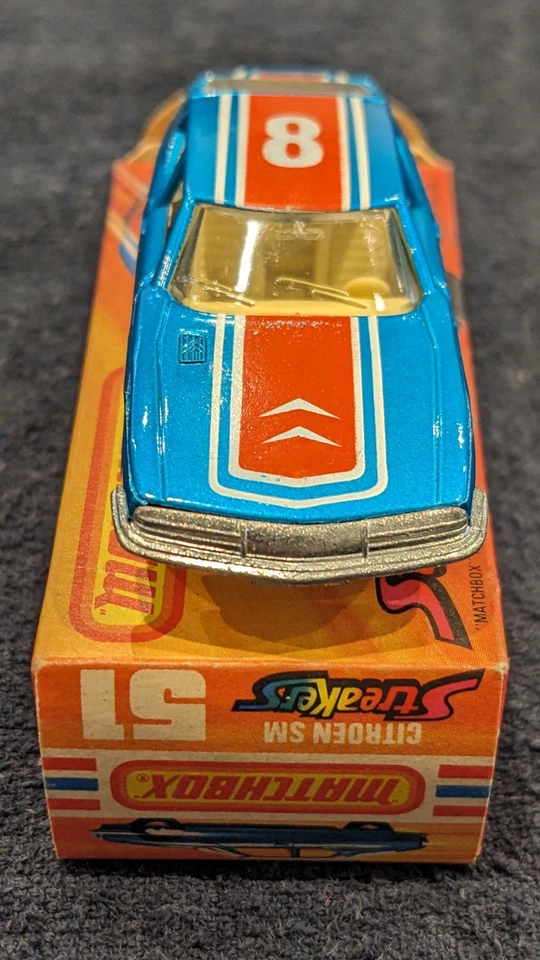 Miniature Matchbox 75 - N°51 - BLEU - CITROËN SM - Vintage 70 - Photo 2/4