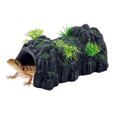 Reptile Rock Hide Cave,Resin Crested Gecko Hideout Caves Lizard Hideaway Brid...