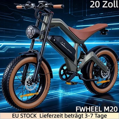 NEW 20 Zoll E-Mountainbike 1000VV Offroad E-bike 48V 18.2AH 55KMH Moped E-MTB