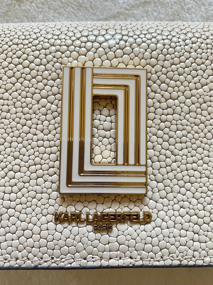 NEW! KARL LAGERFELD PARIS Kosette Shoulder Crossbody Bag, Color Brie, NWT - Image 2 of 4