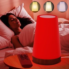 Red Night Light for Sleep, 670nm Night Lamp with White Light 3000K-6500K  Ti...