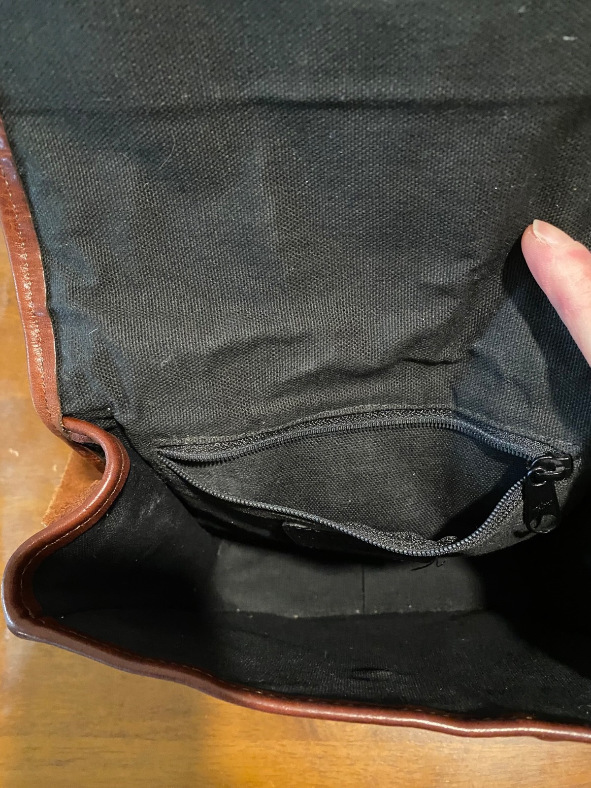 Brighton Vintage Shoulder Bag Brown Black Leather Canvas Messenger Purse thumbnail 13