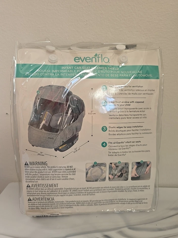 ДЕТСКОЕ СИДЕНЬЕ EVENFLO ПОГОДНЫЙ ЩИТ 7584 И ДОЖДЕВИК - Изображение 4 из 4