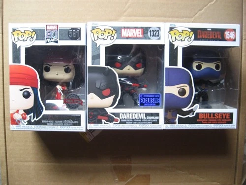 Funko Pop Marvel 581 Elektra & Bullseye & Daredevil  ALL THREE