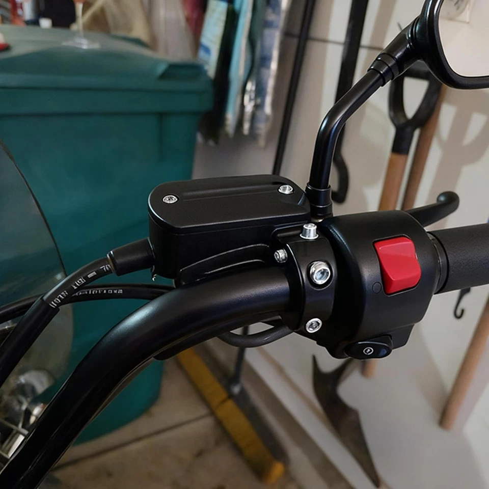 Cubierta de cilindro maestro de freno cromado para Yamaha V Star 650 950 1100 1300 1998-2013 Foto 3 de 4