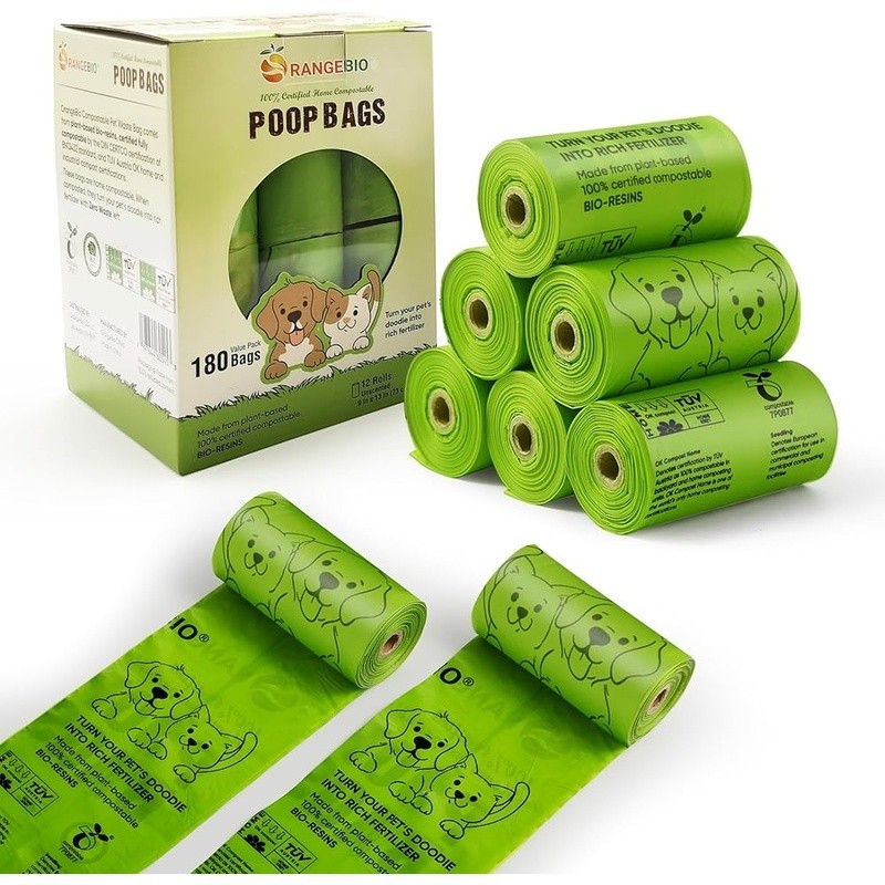 Compostable Trash Bags Leak-Proof Kitchen Waste Bags Plant-Based Compost Liners