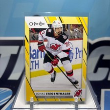 2023-24 O-Pee-Chee #461, JONAS SIEGENTHALER SP 🔥🔥🔥 Yellow Border Parallel
