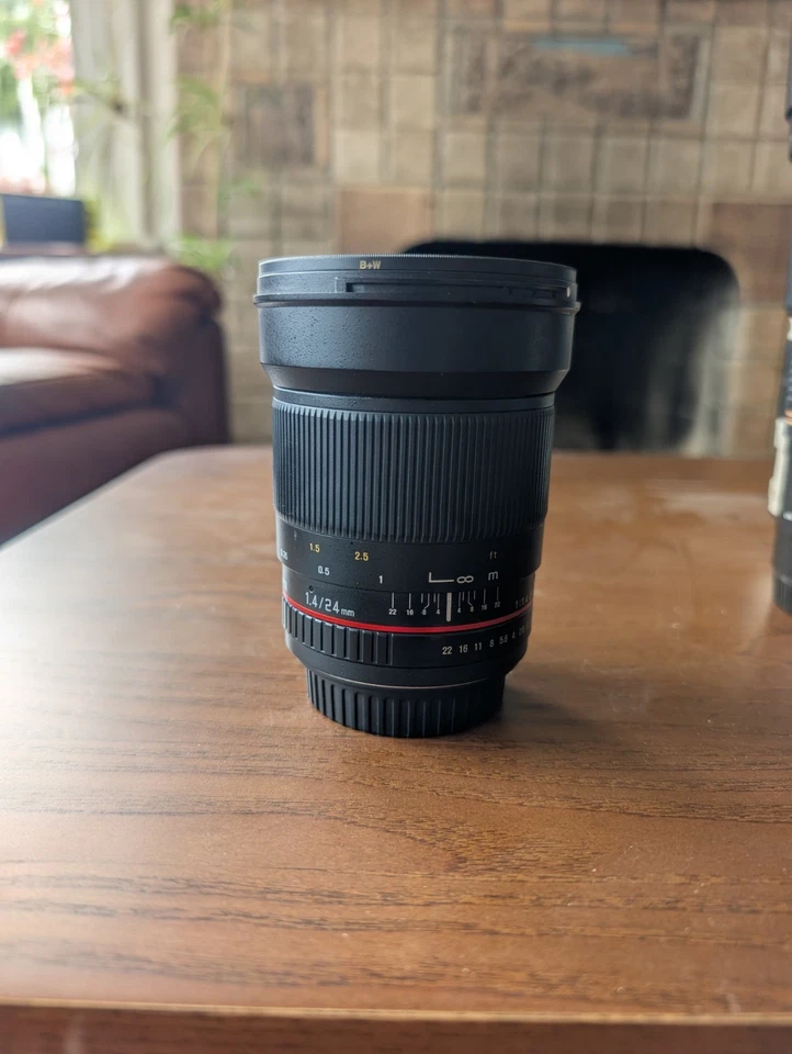 Canon Bower 24mm F1.4 Aspherical for Wide Angle, Cine incl. B+W UV Filter - Image 2 of 2