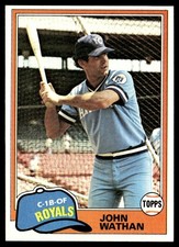 1981 Topps John Wathan Kansas City Royals #157
