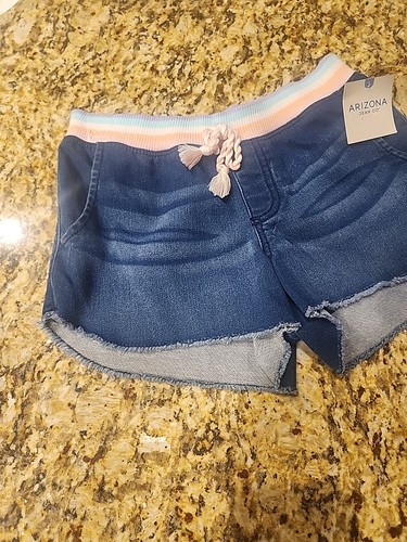 NWT Arizona Jean Co Girl's Shorts Blue Distressed Size 10 $30 - Picture 2 of 5
