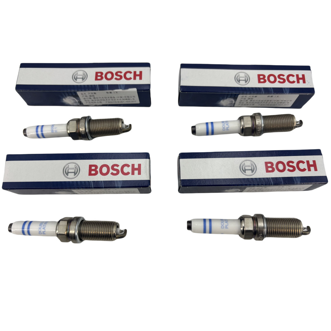 Bosch 8160 Set of 4 Double Platinum Spark Plug For A3 A4 A6 Q5 Q7 Macan GTI Golf