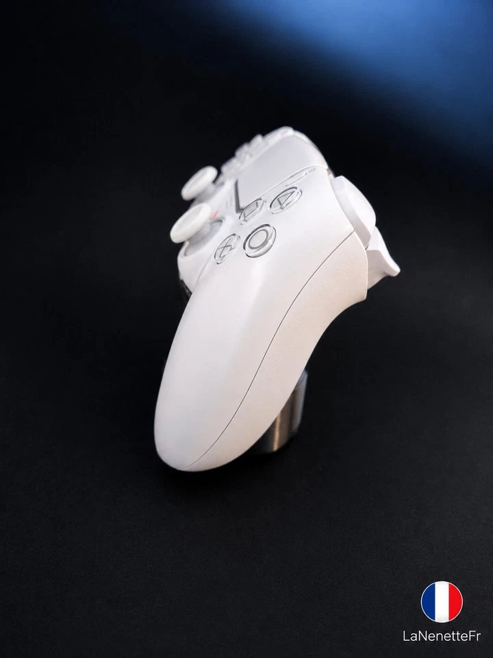 PS5 DualSense Hall Effect TMR K-Silver – No Drift – FPS Controller – Retro White - Photo 3/4