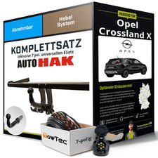 Anhängerkupplung abnehmbar für OPEL Crossland X +E-Satz Set NEU