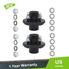 For 2000 lbs. 1.0625"Spindle With Trailer Bear Kit 2 Sets 4 on 4" Trailer Hub