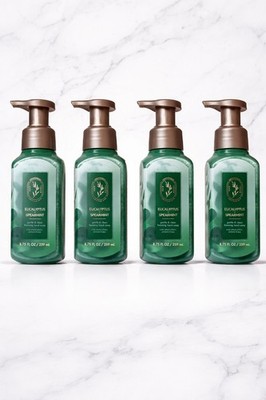 4 Bath & Body Works EUCALYPTUS SPEARMINT Gentle Foaming Hand Soap 8.75oz