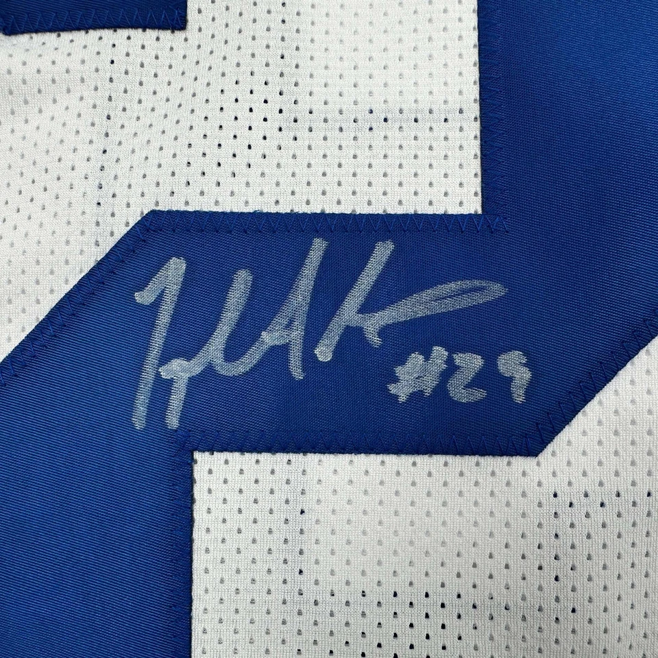 Autographed/Signed Joseph Addai Indianapolis White Football Jersey JSA COA - Image 3 of 4