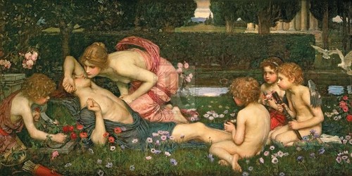 John William Waterhouse Awakening of Adonis Giclee Canvas 24x12