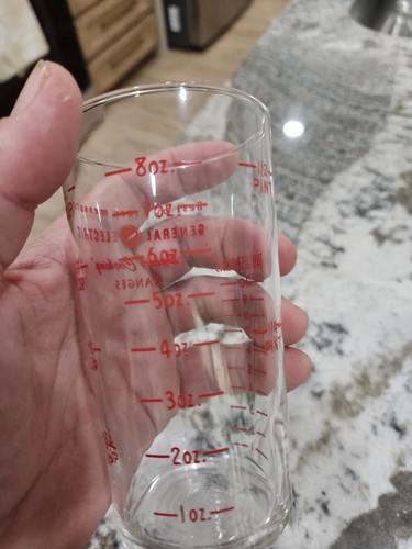 Vtg GE GENERAL ELECTRIC Measuring Glass“Speed Cooking Ranges” Advertising - Picture 3 of 4