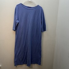 Cut Loose Size M Linen Cotton Short Sleeve T Shirt Dress Minimalist Scoop Neck