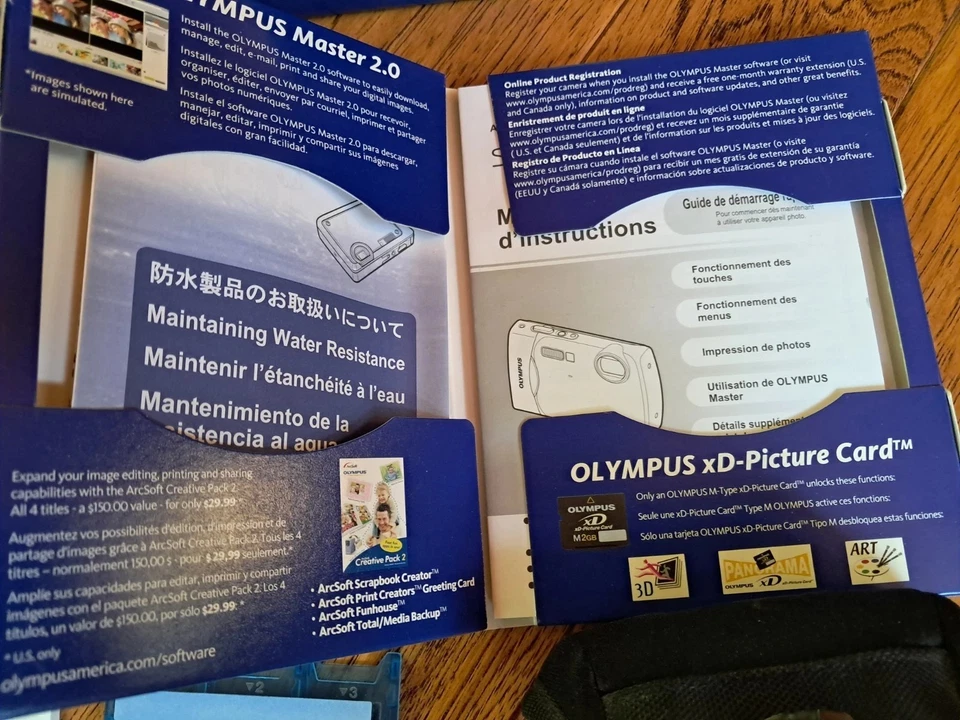 Olympus Stylus 790 SW 7.1MP Waterproof Digital Camera Bundle - Black - TESTED - Image 3 of 4