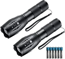 LED Flashlights, 2 Pack Tactical Flashlight High Lumens Lights with 2 PACK-01 