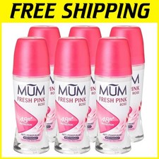 6-Pack Fresh Pink Rose Roll-On Deodorant, 48H Protection