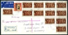 Australia - 1987 80c Multi Franked Registered Airmail cover to Germany from NSW