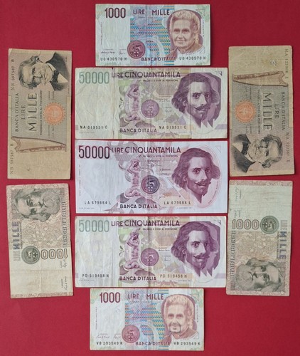 50000 Lire 1983/1992 ITALY 1000 Lire 1990 1000 Lire 1982 1000 Lire 1969 - Picture 7 of 7