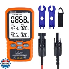 ZIBOO FT-1000W Solar Panel Tester MPPT Meter - 1000W Max Power, 80V/35A PV Mo