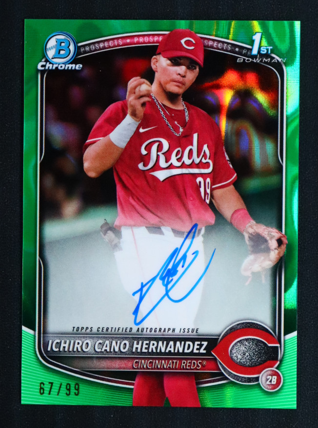 Cano Hernandez 2025 Topps Bowman Chrome Ichiro Baseball 67/99 Auto Green #CPA-IC