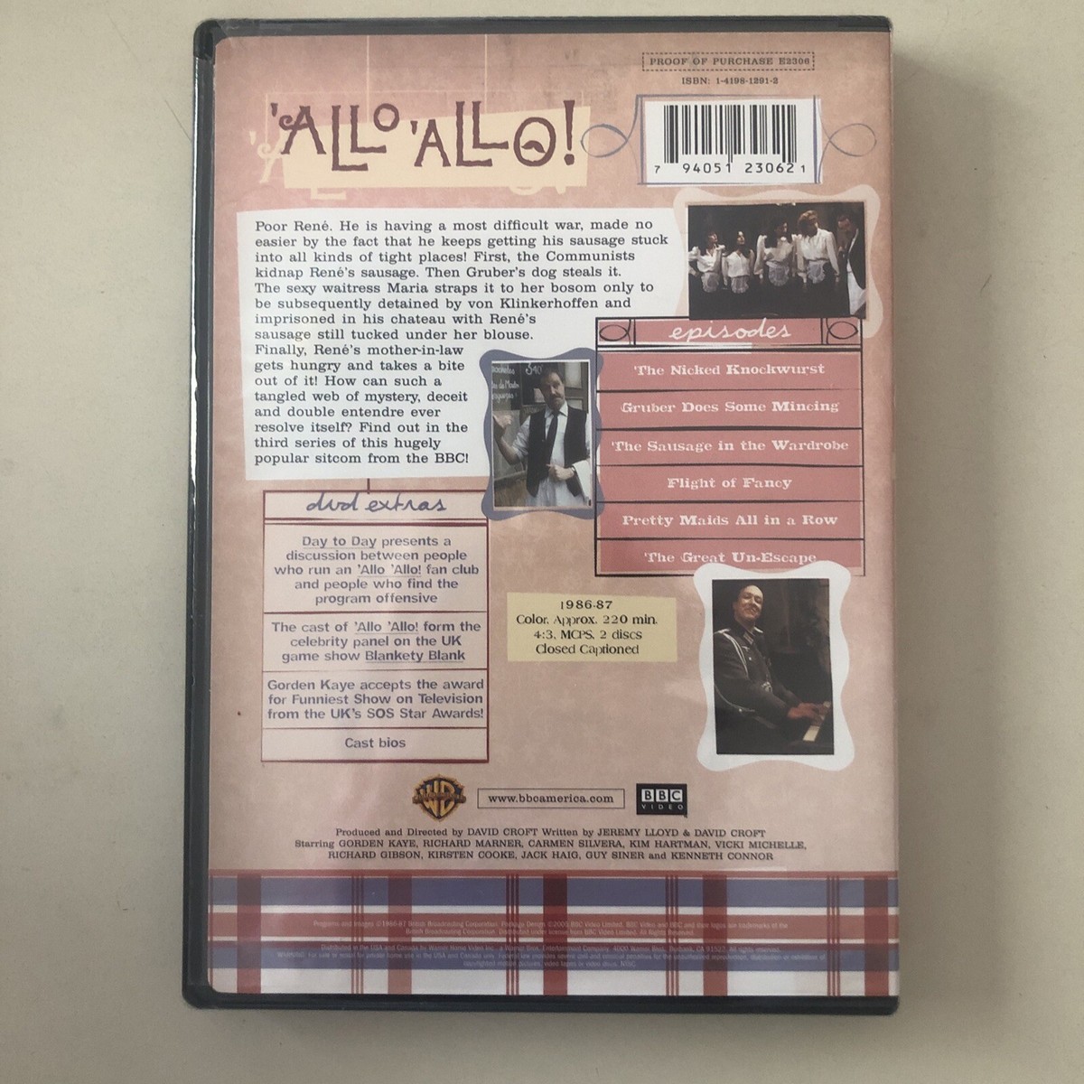 ALLO 'ALLO! - The Complete Series Three - 2 Disc DVD - BN | eBay