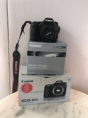 Canon EOS 80D + Objectifs 50mm F/1.8 STM & Tamron 24-70mm F/2.8 – Très Bon état