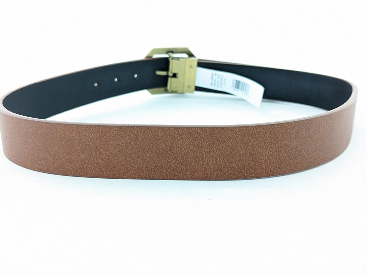 JESSICA SIMPSON Designer BROWN LEATHER Western Theme Gold 