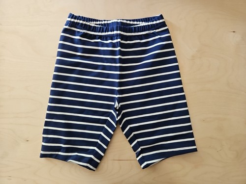 NWOT HANNA ANDERSSON BIKE SHORTS NAVY BLUE ECRU STRIPES SIZE 130 8