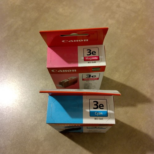 Neu Original Canon 3e Cyan & Magenta Tintenpatronen - Bild 6 von 6