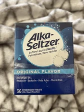 3x - ALKA-SELTZER  Headache • Backache • Muscle Pain Relief 36ct Exp. 07/2027