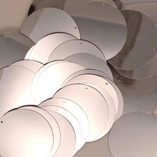 Sequins Silver 30mm Paillettes/Flat ~50/~250 (25% Off) pieces Loose