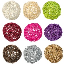 10 Rattankugeln Mix (&Oslash; 3,4 & 7cm) in 9 Farben-Rattankb&auml;lle,Rattan,Dekob&auml;lle